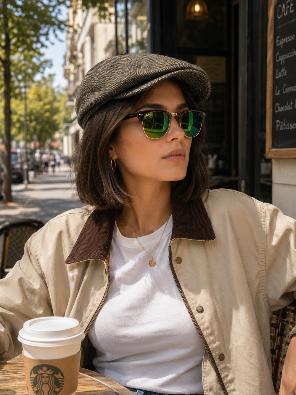 Ray-Ban Women's Sunglasses with Green Mirrored Lenses and Tortoiseshell Frame